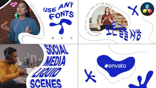Social Media Liquid Scenes for DaVinci Resolve