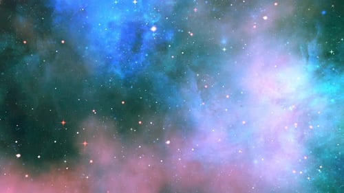 Colorful Space Nebula and Stars Animated Background