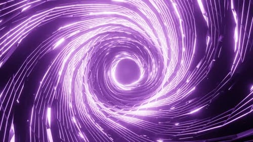 HD Neon Techno Tunnel | Futuristic Cyberpunk Technology Motion Background Loop