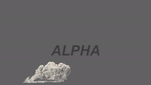 3D-Animation mit großem Raucheffekt, einschließlich Alpha