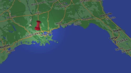 Animated 3D Map with Location Pin Drop