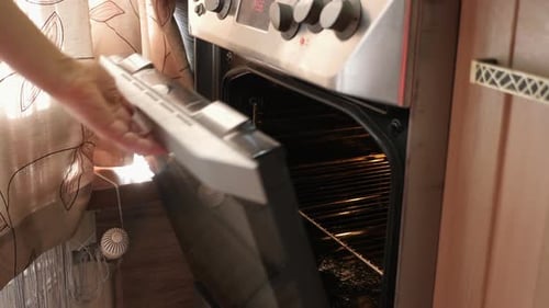 Cake Baking in the Oven at Home