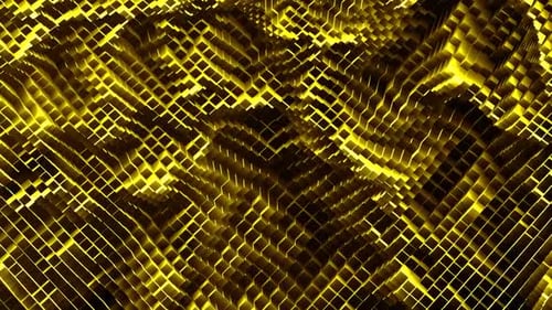 Goldene quadratische Wellenschleife, 4K