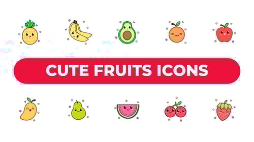 Cute Fruits Icons