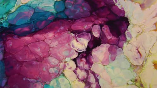 Abstract Bubbling Arty Pattern Liquid Paint Texture 19