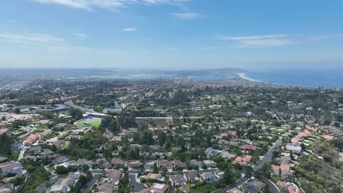 Aerial View of La Jolla Hills San Diego California USA
