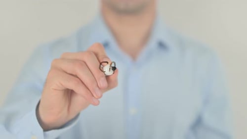 Writing Career Growth on a Clear Surface