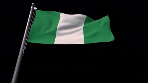 Nigeria Flag With Alpha Channel 4K