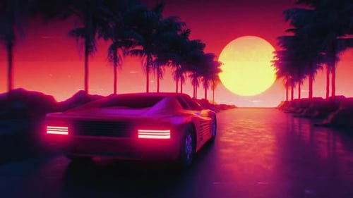 80's Retrowave Background