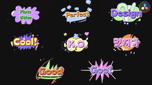 Animated Pop-Up Titles with Cartoon Motion Graphics