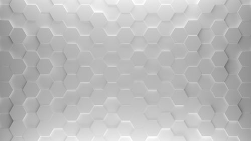 Abstract White Hexagonal Pattern Waving Motion Background