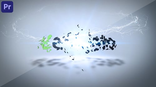 Презентация логотипа Premiere Pro с имплозией