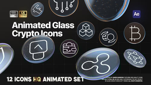 Crypto Glass Icons Pack