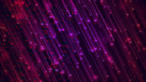 Falling Hearts Love Particles Background Animation