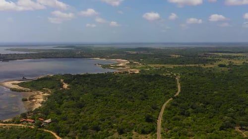 Coastline of the Island of Sri Lanka