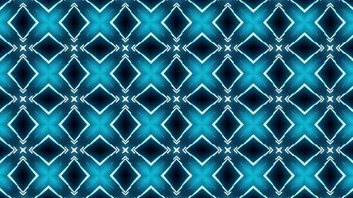 Seamless Looping Geometric Pattern of Glowing Neon Lights