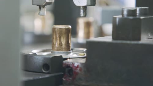 Automated assembly line for metal parts in the automotive industry