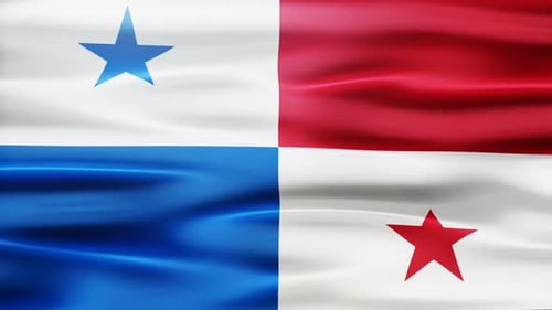 Realistic Waving Panama Flag Background Animation