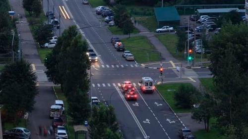 Crossroads Day To Night City Time Lapse