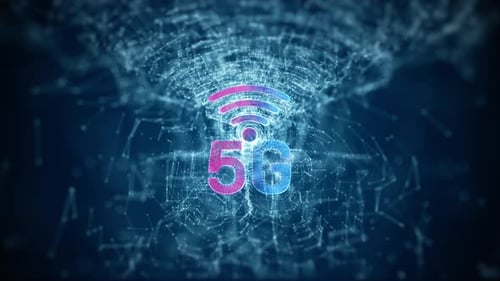 Futuristic 5G Technology Network Logo Reveal Animation