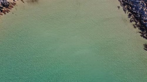 Overlook Beautiful Ocean Washing the Empty Shore