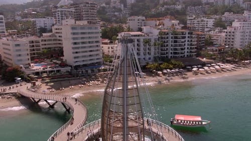 Pier and Beachfront Condos in a Coastal City