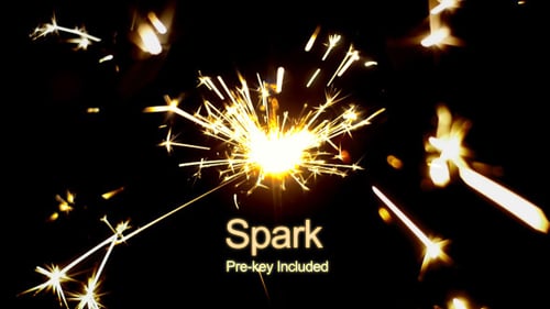 Sparkler Burning with Transparent Background for Compositing