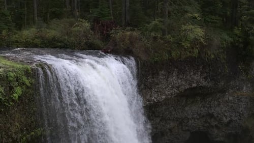 Cascading Waterfall in a Forest Setting