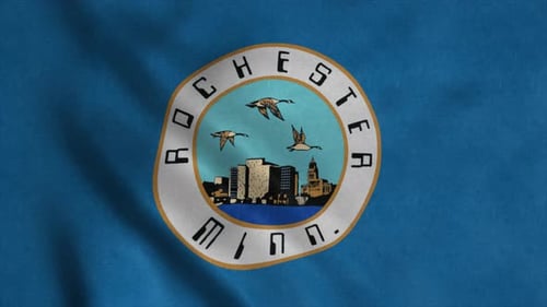 Bandeira da cidade de Rochester Estado de Minnesota Estados Unidos da América