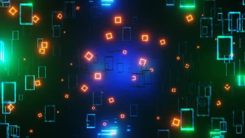 HD Abstract Geometry Animation | Futuristic Digital Technology Background Loop