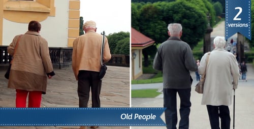 Senior Couple Walking in Beautiful Green Park