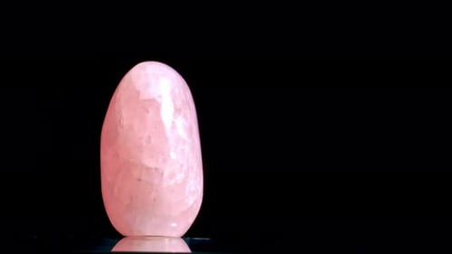 Beautiful Uncut Rose Quartz Gemstone,motion Black Background