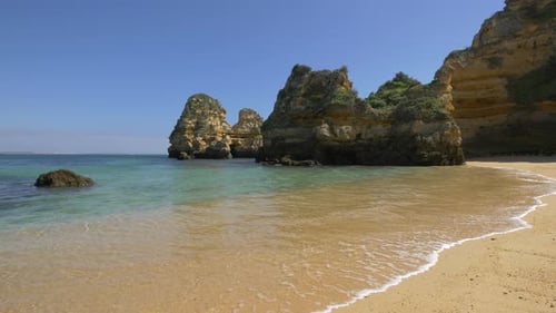 Beach and the rocky sea shore