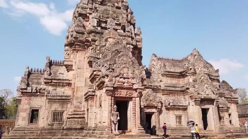 Ancient Prasat Hin Phnom Rung (Phnom Rung Rock Castle), The Historical Landmark of Burirum Province,