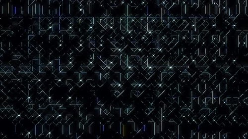 Abstract Futuristic Grid Lines Glittering Motion Background