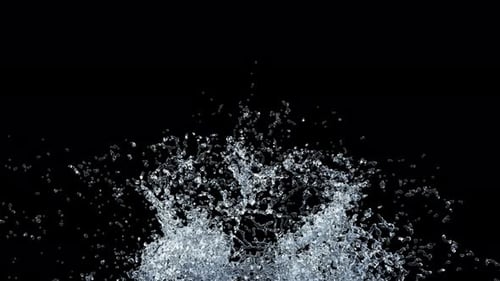 Realistic Water Splash Alpha Channel Overlay