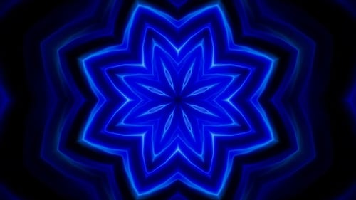 Blue Kaleidoscope Loop 4K 01