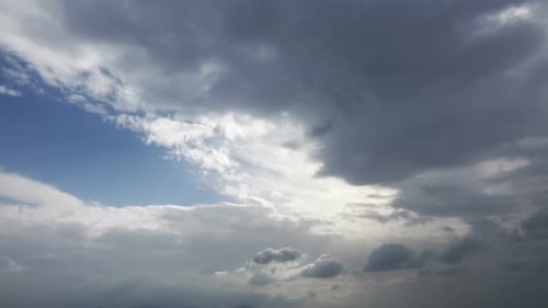 Dramatic Sky With Dark Grey Storm Clouds