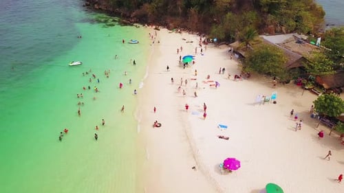 Aerial view of beach at Koh Khai, Andaman sea in Phuket island.Thailand