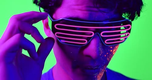 Faces with fluo effects