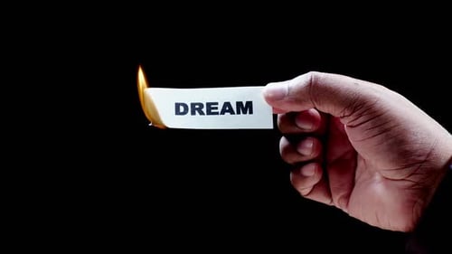 Burning Dream Close Up On Black