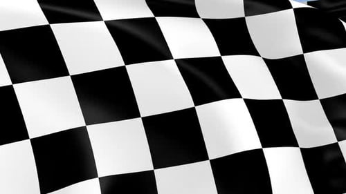 Dynamic Waving Checkered Flag Seamless Loop Background