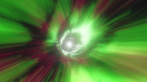 Gebogene Schleife für 3D-Animation in Grün und Rot