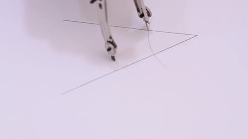 Woman Shows The Geometric Task Solution