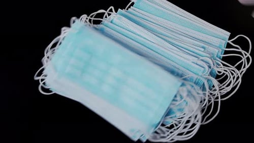 Surgical Face Masks Close Up