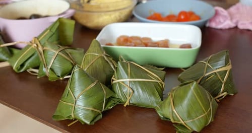Homemade rice dumpling for Chinese dragon boat festival