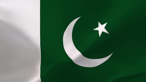 Realistic Waving Flag of Pakistan National Symbol