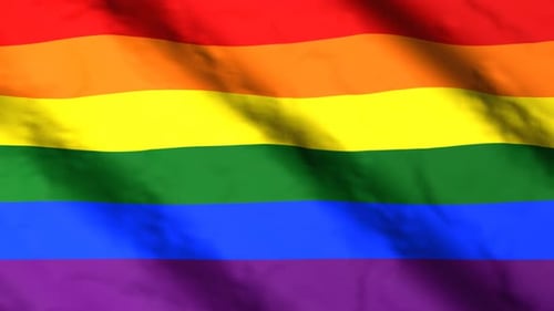 Pride Flag Waving Background Animation