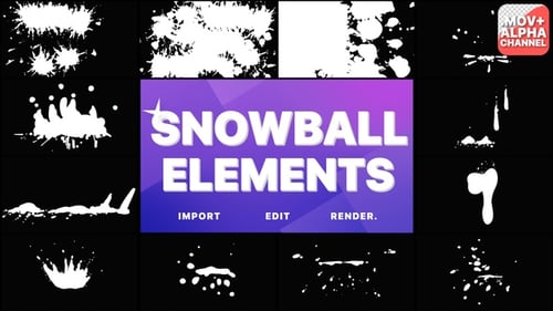 Animated Snowball Splash Elements