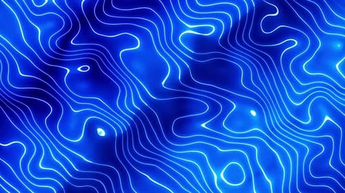 Dynamic Abstract Blue Glowing Energy Lines Background